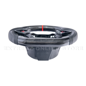 Extreme Online Store EOS CAMARO CARBON FIBER Perforated Leather Red Stripe Steering Wheel for Camaro - Image 16