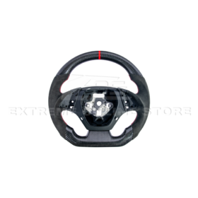 Extreme Online Store CAMARO CARBON FIBER Black Alcantara Red Stripe Steering Wheel - Image 3