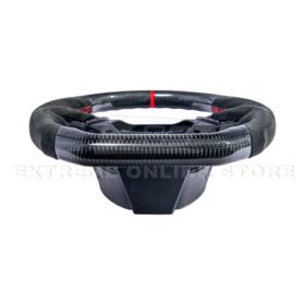 Extreme Online Store CAMARO CARBON FIBER Black Alcantara Red Stripe Steering Wheel - Image 7