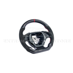 Extreme Online Store CAMARO CARBON FIBER Black Alcantara Red Stripe Steering Wheel - Image 4