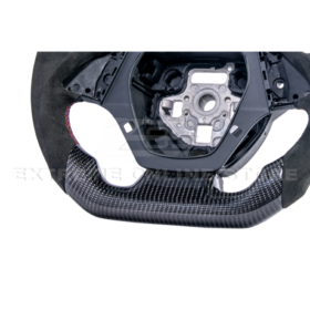 Extreme Online Store EOS CAMARO CARBON FIBER Black Alcantara Red Stripe Steering Wheel for Camaro - Image 11