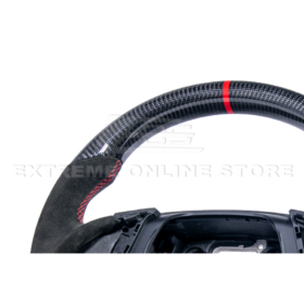 Extreme Online Store EOS CAMARO CARBON FIBER Black Alcantara Red Stripe Steering Wheel for Camaro - Image 9