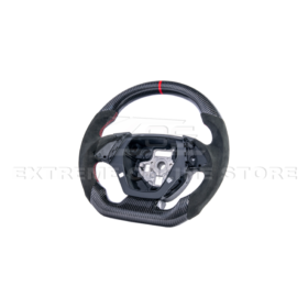 Extreme Online Store EOS CAMARO CARBON FIBER Black Alcantara Red Stripe Steering Wheel for Camaro - Image 5