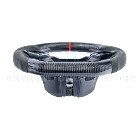 Extreme Online Store EOS CAMARO CARBON FIBER Black Alcantara Red Stripe Steering Wheel for Camaro - Image 16