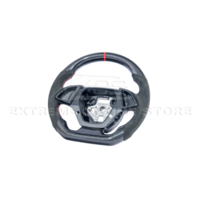 Extreme Online Store EOS CAMARO CARBON FIBER Black Alcantara Red Stripe Steering Wheel for Camaro - Image 14