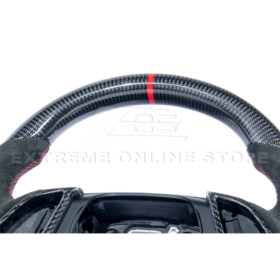 Extreme Online Store EOS CAMARO CARBON FIBER Black Alcantara Red Stripe Steering Wheel for Camaro - Image 19