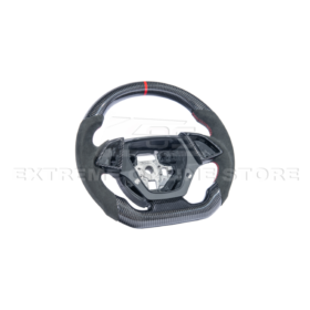 Extreme Online Store EOS CAMARO CARBON FIBER Black Alcantara Red Stripe Steering Wheel for Camaro - Image 15
