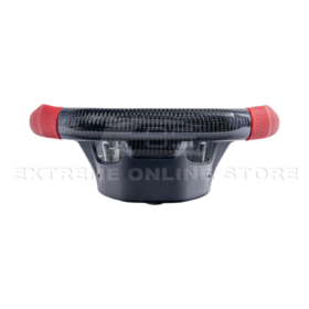 Extreme Online Store Corvette C7 Red Leather Red Stitching Carbon Fiber Steering Wheel - Image 5