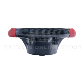 Extreme Online Store Corvette C7 Red Leather Red Stitching Carbon Fiber Steering Wheel - Image 10