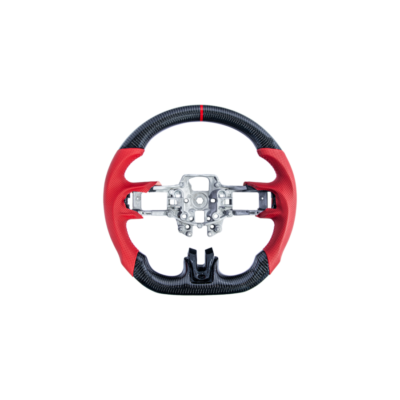 EOS 2015-23 Mustang Red Leather Red Stitching Carbon Fiber Steering Wheel