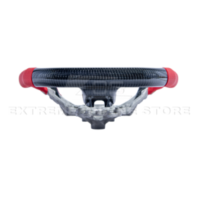 EOS 2015-23 Mustang Red Leather Red Stitching Carbon Fiber Steering Wheel