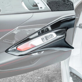 Extreme Online Store Corvette C8 DRY CARBON FIBER Window Switch Trim & Pillar Panel Cover