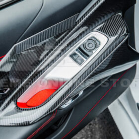 Extreme Online Store Corvette C8 DRY CARBON FIBER Window Switch Trim & Pillar Panel Cover - Image 5