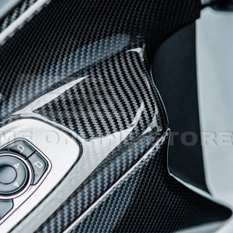 C8 carbon fiber window switch trim cover