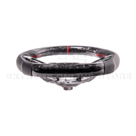 FFP 2024-Up Ford Mustang Forged Carbon Fiber Perforated Leather Red Stripe Steering Wheel - image 15
