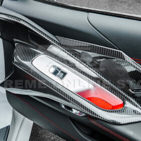 Extreme Online Store Corvette C8 DRY CARBON FIBER Window Switch Trim & Pillar Panel Cover - Image 10