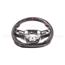 FFP 2024-Up Ford Mustang Forged Carbon Fiber Perforated Leather Red Stripe Steering Wheel - image 12