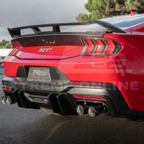 2024+ Ford Mustang V2 Package Carbon Fiber Rear Bumper Diffuser - image 8
