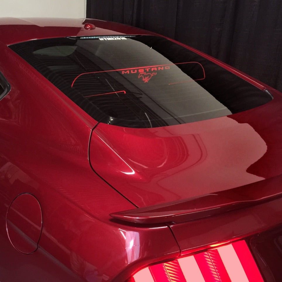 2015-Up Ford Mustang Coupe WindRestrictor Rear Add On Glow Plate - FF Performance