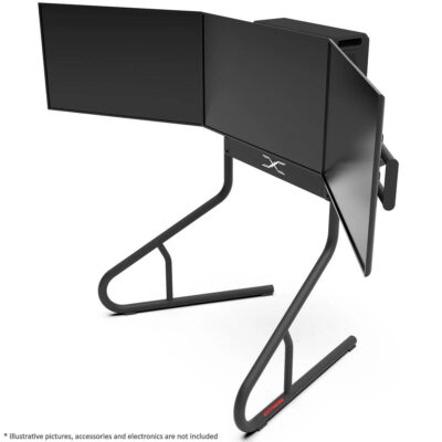 Extreme Simracing Triple Screen TV Stand with PC Tray - 26"-37" Monitors