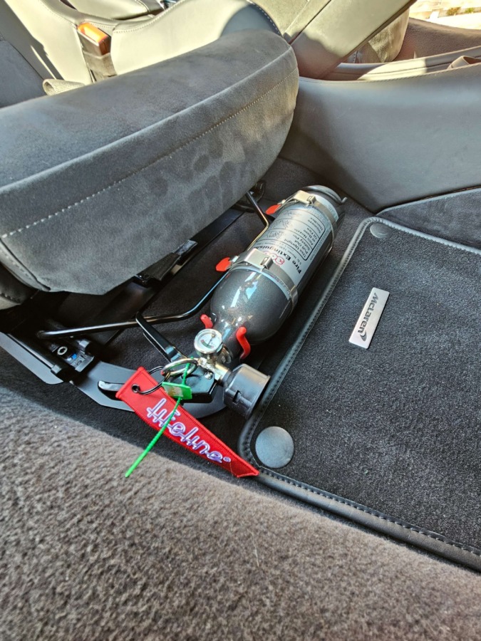 Walker Pro Motorsport WPM Lifeline Novec Handheld Fire Bottle for McLaren 720S