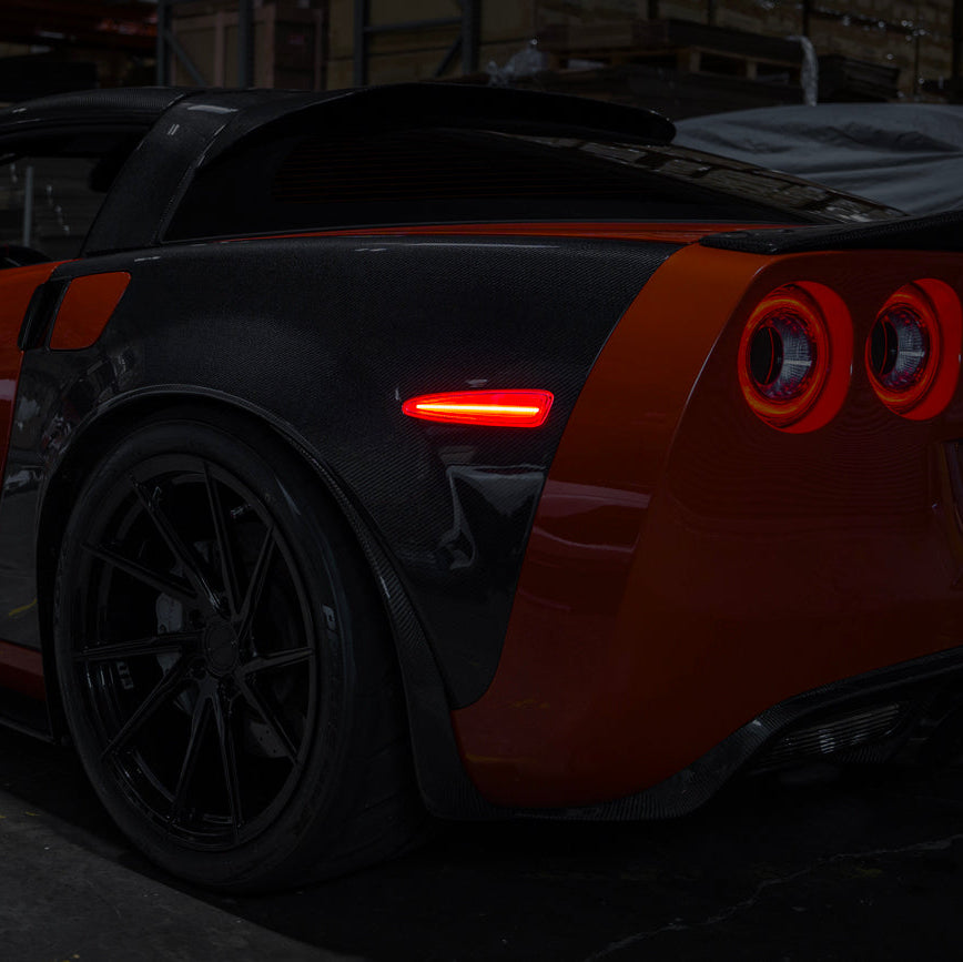 Corvette C6 Rear Amber LED Side Markers Pair - FF Performance