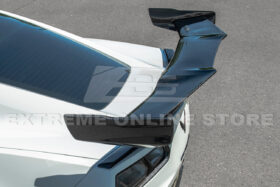 Extreme Online Store Corvette C7 ZR1 ZTK Conversion Dry Carbon Fiber Rear Spoiler High Wing Winglet for C7 Corvette - Image