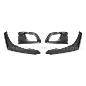 Extreme Online Store Camaro ZL1 1LE Dry Cabon Fiber Front Air Duct Bezels & Canard Dive Planes