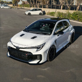 Extreme Online Store GR Corolla GR-Style Glossy Black Aero Kit (Lip + Skirts + Wing) - Image 4