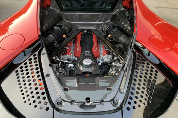 DarwinPRO 2020-UP Ferrari SF90 Stradale OE Style Autoclave Carbon fiber Engine Cooling Mesh 3 Piece