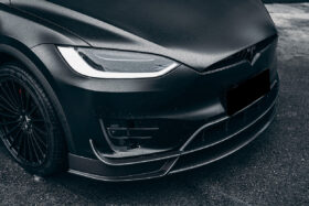 DarwinPRO 2016-2021 Tesla Model X SUV RZS Style Carbon Fiber Front Lip - image 1