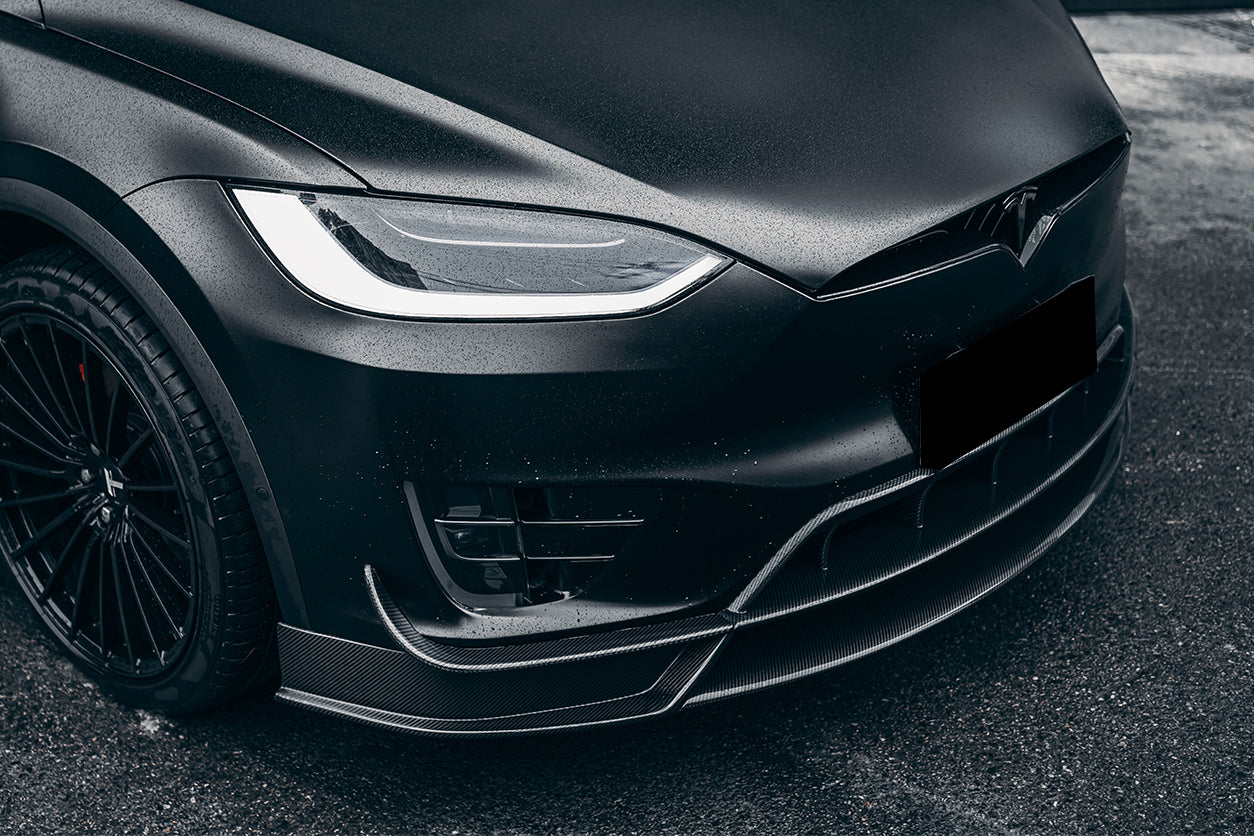 DarwinPRO 2016-2021 Tesla Model X SUV RZS Style Carbon Fiber Front Lip