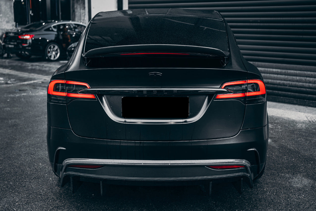 DarwinPRO 2016-2018 Tesla Model X SUV RZS Style Carbon Fiber Rear Diffuser