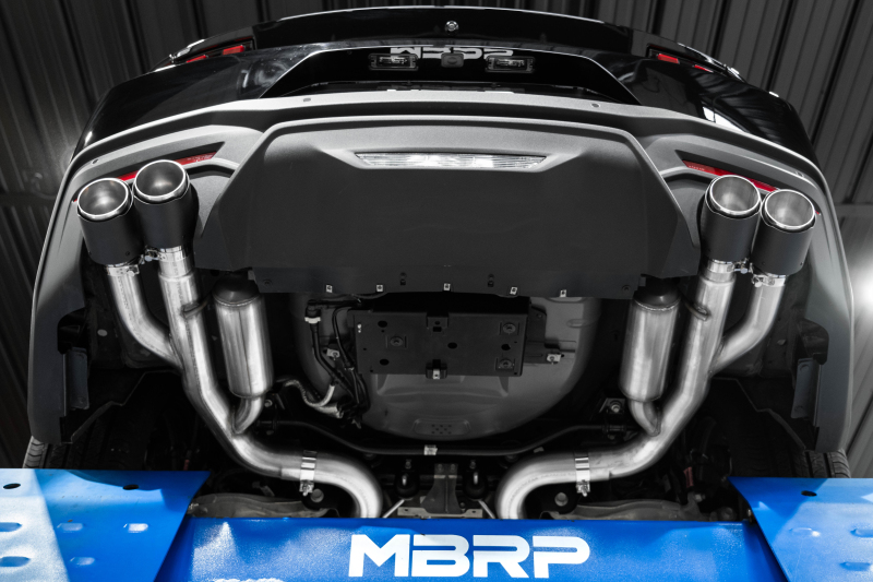 2018-2023 Ford Mustang GT with the MBRP MDA7205 street-to-race conversion kit installed