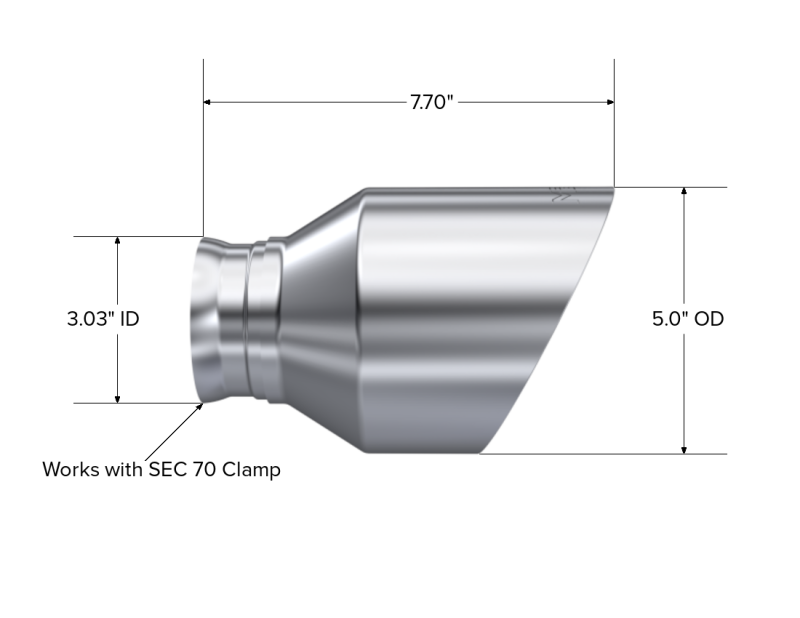 MBRP T5197 vehicle-specific exhaust tip for the 2015-2023 Dodge Charger &mdash; view 2