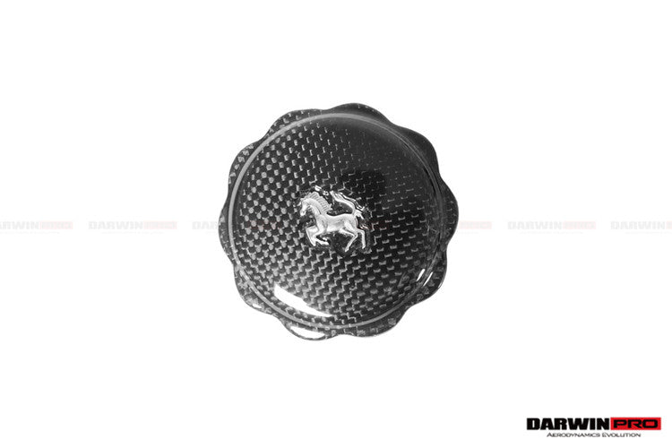 DarwinPRO 2010-2026 Ferrari 458 / 488 / 812 / F8 / SF90 OEM Dry Carbon Fiber Oil Cap Cover - detail 2