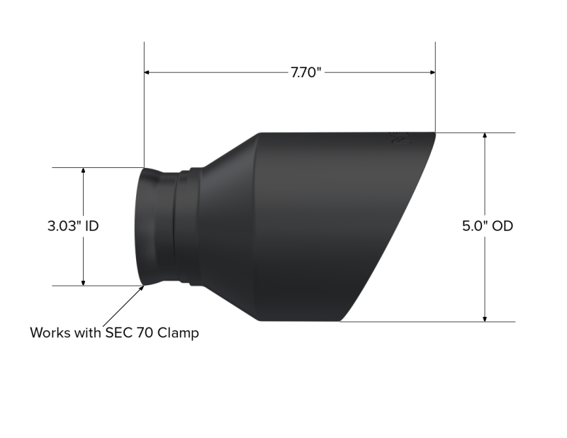 MBRP T5197BLK vehicle-specific exhaust tip for the 2015-2023 Dodge Charger &mdash; view 2