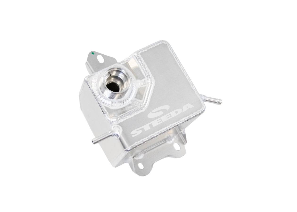 2024-2026 Ford Mustang – Steeda Aluminum Coolant Tank - Raw Finish