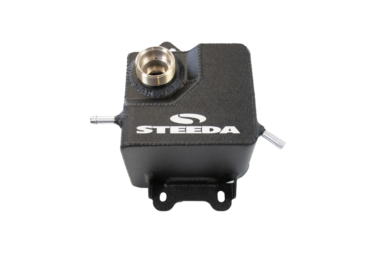 2024-2026 Ford Mustang – Steeda Aluminum Coolant Tank - Black Finish