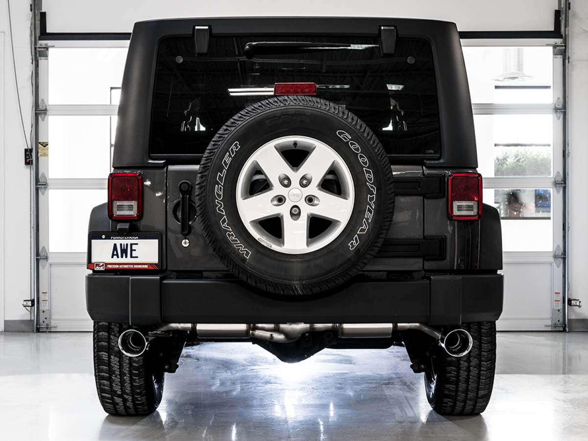 AWE Axle-back Exhaust for the 2007-2018 Jeep JK/JKU Wrangler