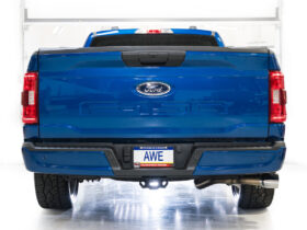2015-2020 Ford F-150 V8 (5" Diamond Black) — AWE 0FG Cat-Back Exhaust Dual-Exit - image 1