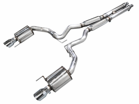2024-2026 S650 Mustang GT (Dual Chrome Silver) — AWE Touring Cat-Back Exhaust