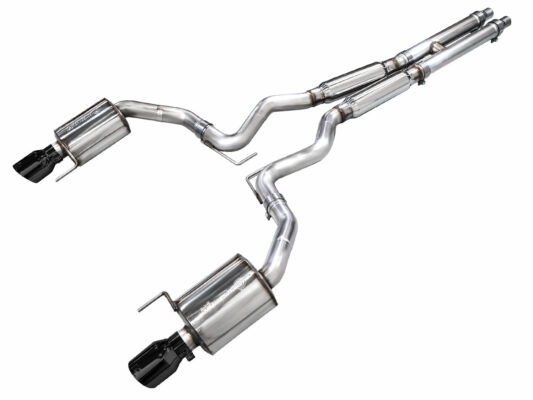 2024-2026 S650 Mustang GT (Dual Diamond Black) — AWE Touring Cat-Back Exhaust