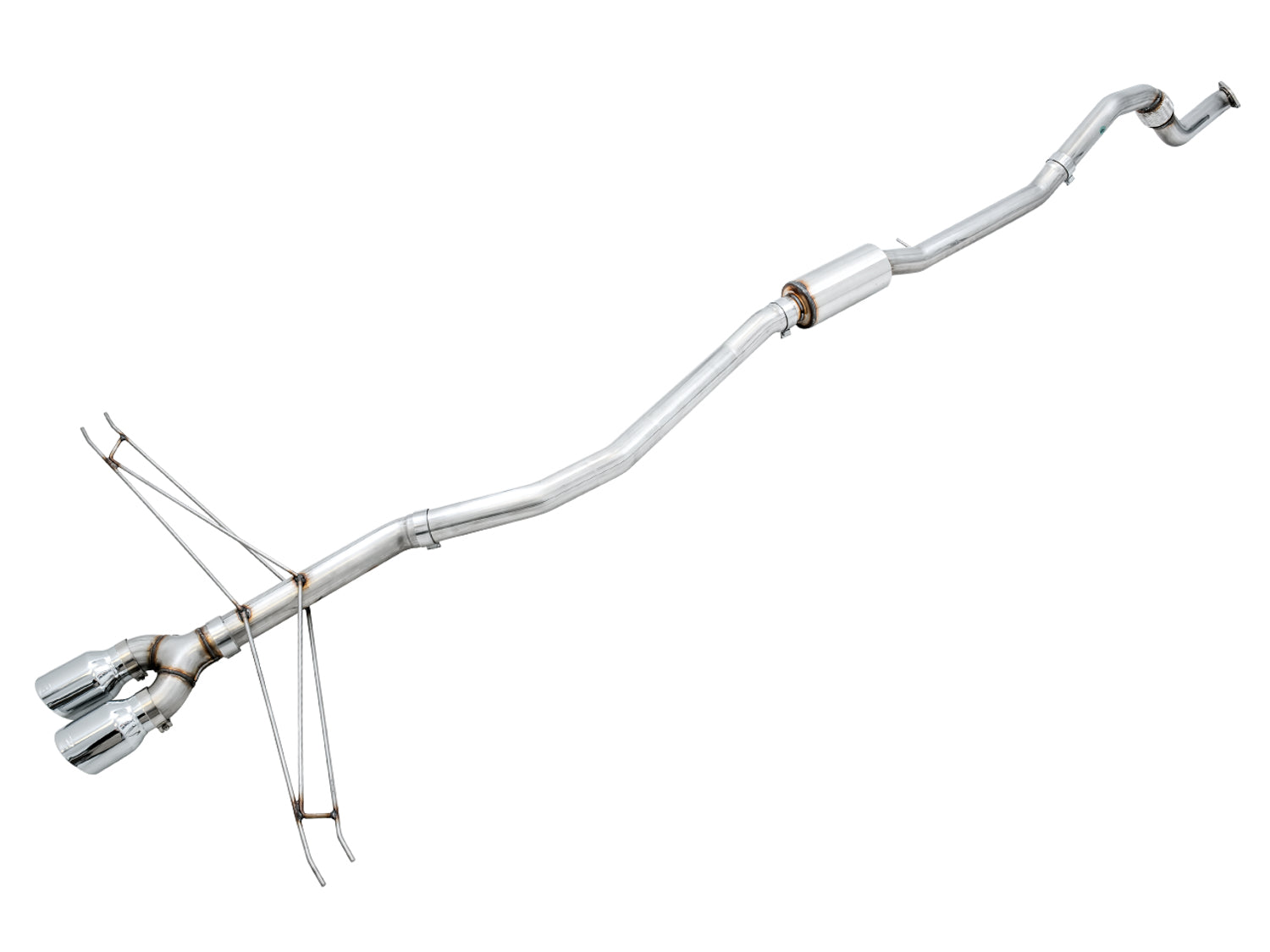AWE Resonated Downpipe for the 2016-2021 Honda Civic Si (10th Gen)