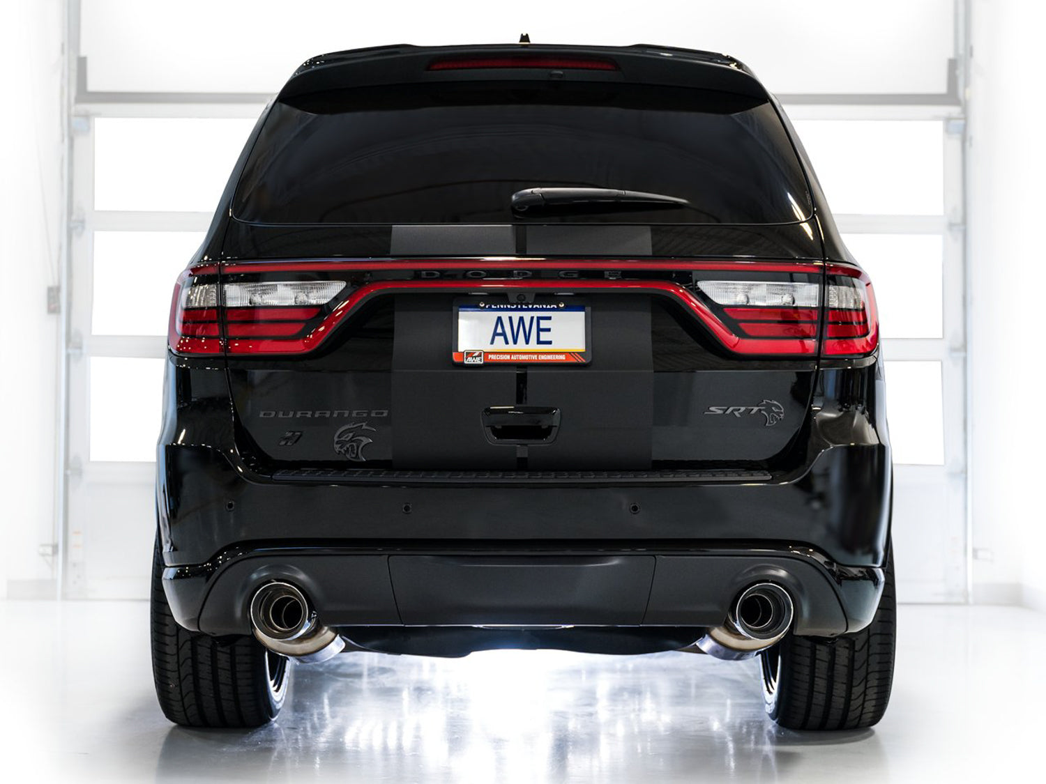 AWE Track Edition Cat-back Exhaust for the 2012-2021 WK2 Jeep Grand Cherokee SRT — Diamond Black