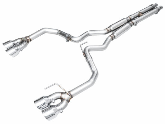 2024-2026 S650 Mustang Dark Horse (Quad Chrome Silver) — AWE Track Cat-Back Exhaust