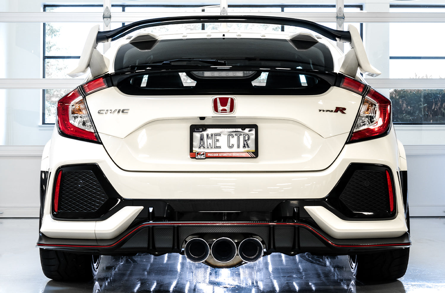 AWE Resonated Downpipe for the 2017-2021 FK8 Honda Civic Type R