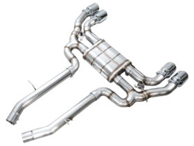 AWE Non-Resonated Downpipe for the 2018-2023 F9X BMW X3M / X4M