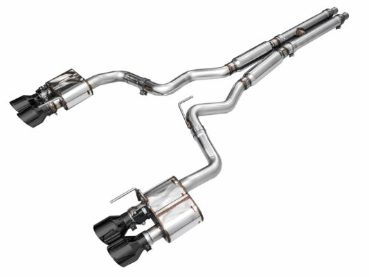 2024-2026 S650 Mustang GT (Quad Diamond Black) — AWE SwitchPath Cat-Back Exhaust