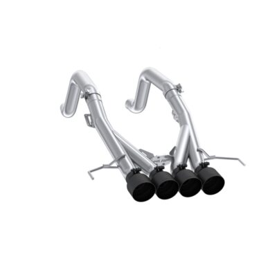MBRP 2014-2019 Chevrolet Corvette Stingray & Grand Sport 6.2L 3″ Axle-Back Muffler Bypass Quad Exit – Black Tips